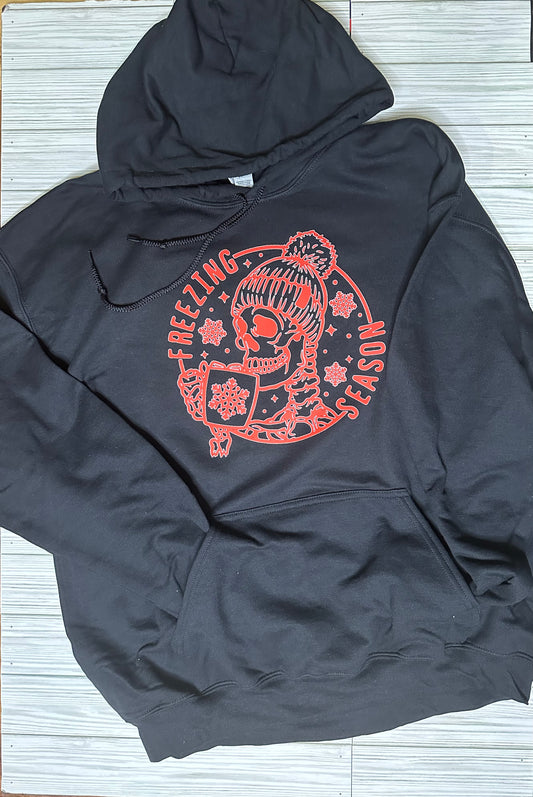 Freezing Season Skull Hoodie