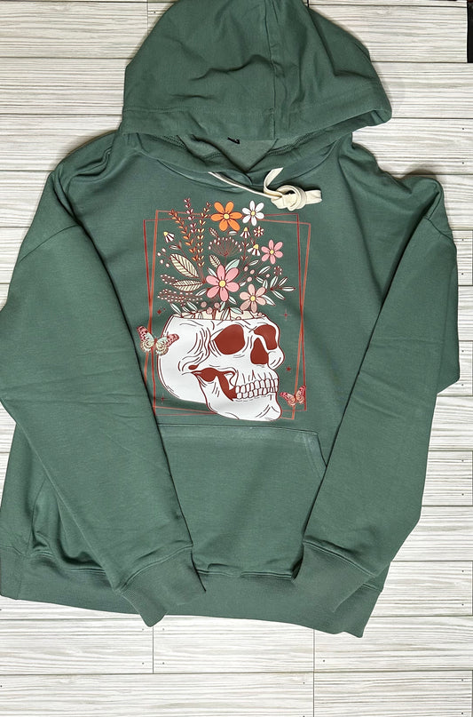 Skull Flower Pot Hoodie