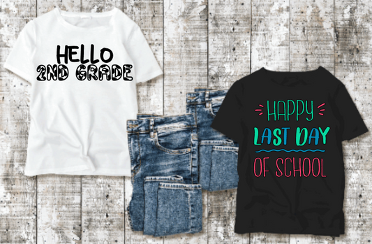 Back to School Shirt Bundle Grades 1st-8th