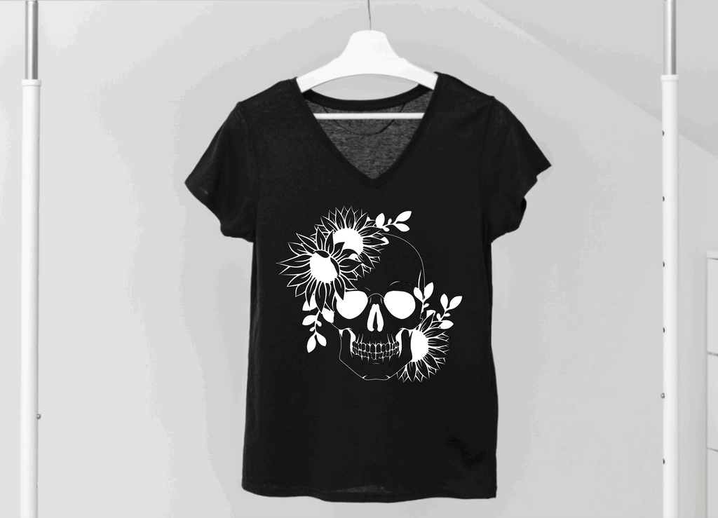 Sunflower Skull Top