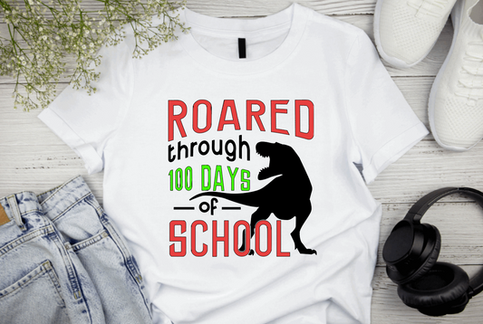 Roaring Through 100 Days of School Shirt